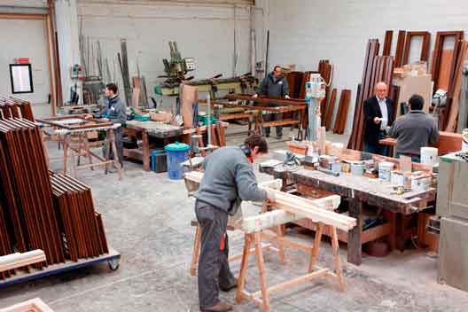 I laboratori per la lavorazione del legno di Centro Infissi Rondanini