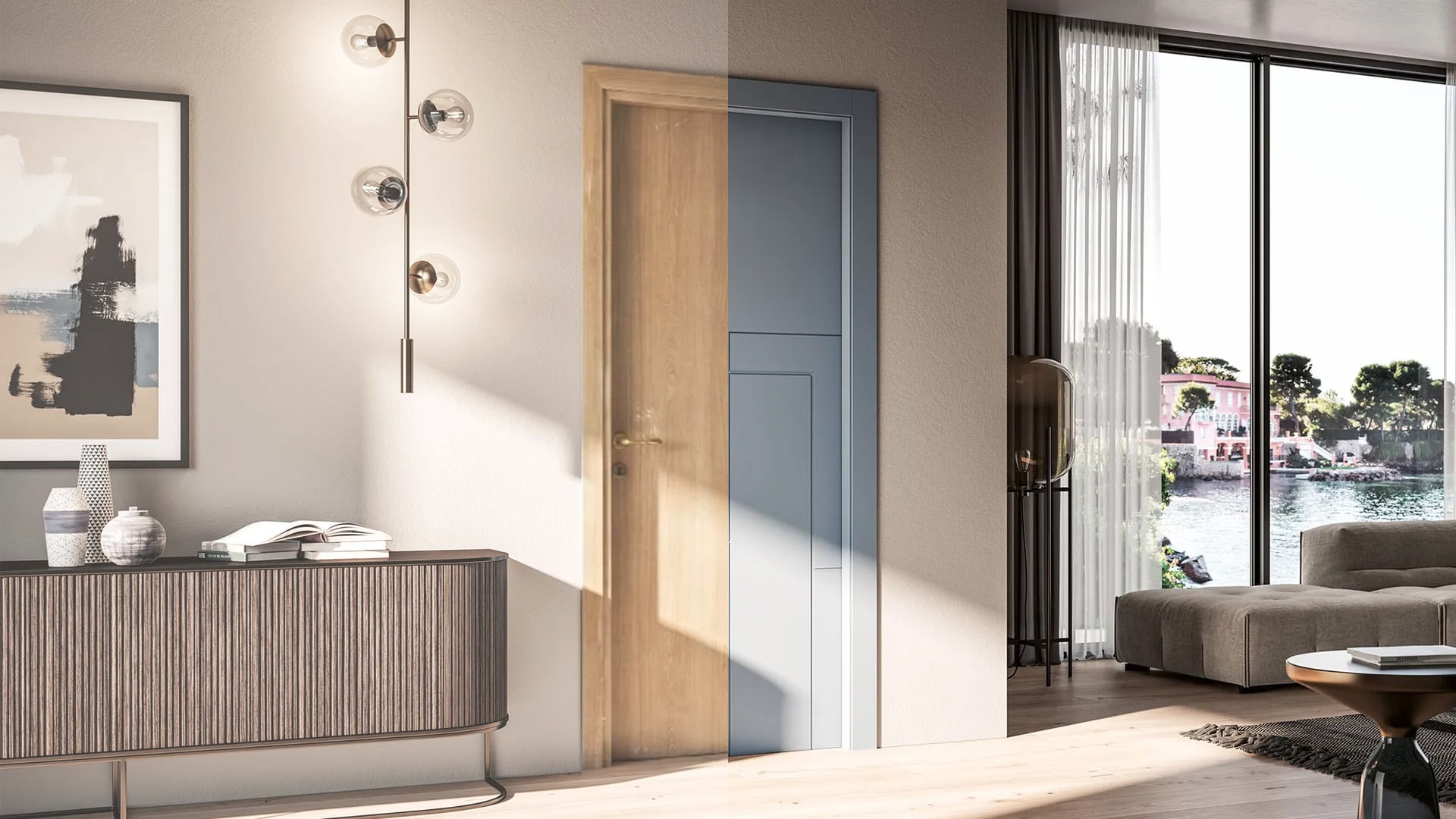 Primo piano di una porta in legno Bertolotto