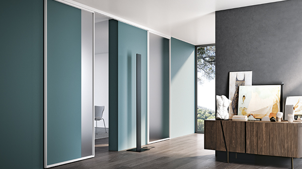 Foto d'interni di un passaggio di stile con porte di design Bertolotto